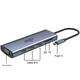 Док-станция расширения Aigo Type-C, USB 3.0-концентратор, гигабитный Ethernet-порт, HDMI/VGA-адаптер, устройство чтения SD/TF-карт, USB-док-станция расширения, быстрая зарядка PD100 Вт, T09-R (металлический корпус) - изображение 10