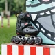 Дитячі напівпрофесійні розсувні ролики Flying Eagle S7 Nimbus розмір 37-41 Чорні - изображение 1