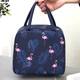 Сумка для ланча Lesko BBO15 Flamingo Dark Blue ланч бэг на молнии с карманом термосумка - изображение 5