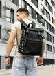 Мужской рюкзак-ролл Sambag RollTop LTT черно-оранжевый Oxford городской многофункциональный рюкзак 51941 - изображение 1