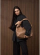 Жіноча сумка Sambag HOBO L кавова з екокожі велика містка hobo-сумка 51924 - зображення 9