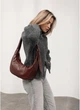 Женская сумка Sambag HOBO бордовая 30x13x8 см эко-кожа городская на молнии Sambag 55179 - изображение 7