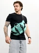 Мужская поясная сумка бананка Sambag DynamicDart мятная большая вместительная водоотталкивающая 62282 - изображение 11