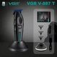 Триммер для стрижки волос аккумуляторный VGR V-887T BLACK, 3 насадки, 9000RPM, LED-дисплей - изображение 3