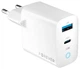 Ładowarka sieciowa Forever GaN PD QC TC-06-33AC 1x USB-C 1x USB 33W White (5900495088666) - obraz 1