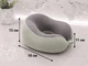 Дорожня U-подібна подушка для шиї з ефектом пам'яті Memory Foam 18×20×13 см з передньою застібкою-фіксатором на кнопці - зображення 5