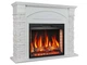 Каминокомплект ArtiFlame Alioth AF28S белый 3D эффект живого пламени и тления поленьев со звуком и обогревом - изображение 2