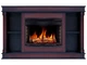 ТВ тумба с камином ArtiFlame Brittany AF25 коньяк 3D эффект живого пламени и тления поленьев со звуком и обогревом - изображение 1