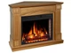Каминокомплект универсальный ArtiFlame Boston AF28S светлый дуб 3D эффект живого огня со звуком и обогревом - изображение 2