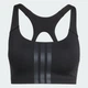 Бра Optime Workout 3-Stripes Medium Support adidas JX5006 (XS) черный (4068822422765) - изображение 5