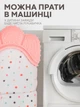 Силіконовий прорізувач-рукавичка для зубів дитячий гризунок на липучці з шарудінням Рожевий - зображення 3
