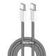 Дата кабель USB-C to USB-C 2.0m (PDF Fast Charging 60W) 3.0А black ColorWay - зображення 1