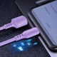 Дата кабель USB 2.0 AM to USB-C 1.0m soft silicone violet ColorWay - изображение 5