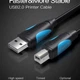 Кабель для принтера USB 2.0 AM/BM 1.0m black VENTION - зображення 2