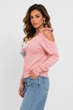 Кофта жіноча однотонна рожевого кольору Fashion розмір 42-44 (217548) - зображення 2