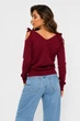 Кофта жіноча однотонна бордового кольору Fashion розмір 42-44 (217549) - зображення 3