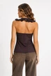 Майка жіноча однотонна коричневого кольору Fashion розмір 42-44 (217586) - зображення 3