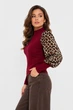 Кофта жіноча бордового кольору Fashion розмір 42 (217513) - зображення 2