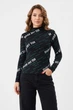 Кофта жіноча чорного кольору з принтом Fashion розмір 42-44 (217528) - зображення 1
