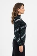 Кофта жіноча чорного кольору з принтом Fashion розмір 42-44 (217528) - зображення 2