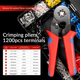 Набір для обтиску наконечників-гільз JIANPAI HSC8 6-4A, кліщі та 1200 клем AWG24-7 - зображення 2