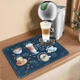 Суперабсорбирующий коврик для сушки посуды Model 211-03 COFFEE 40х30 см влагопоглащающий темно-серый с рисунком - изображение 3