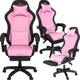 Игровое кресло DIEGO Fabric X Pink Геймерское кресло тканевое с регулировкой - изображение 1
