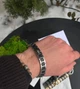 Браслет мужской Lacoste черный с серебристым - изображение 2
