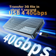 FANXIANG M.2 NVMe портативный корпус для жесткого диска, совместимый с USB4, Thunderbolt 4/3, скорость 40 Гбит/с, подходит для Mac Mini, ноутбуков, SSD, внешний корпус MP400 - изображение 5