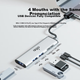 USB-хаб Aigo H02-AC Type-C на USB 3.0 металлический, кабель 0.25 м - изображение 6