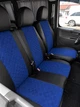 Універсальні чохли на сидіння для Citroen Jumpy (Сітроєн Джампі) I 1995-2007 (1+2), шкіра та алькантара, синій - зображення 2