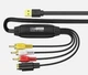 USB карта/плата видео захвата конвертер оцифровка c кассеты устройство для захвата и записи видео тюльпаны S-Video RCA -> USB 1080p Черный - изображение 5