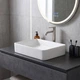 Раковина прямокутна Devit Flow square DFL2170100W510х405х110 мм на стільницю, біла - зображення 4