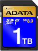 Карта памʼяті ADATA Premier Extreme SD8.0 SDXC 1TB Class 10 UHS-I/U3 V30 (SD1TEX3L2-C) - зображення 1