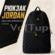 Рюкзак JORDAN Gold Logo Monogram Backpack Black чёрный с принтом 23, стильный рюкзак для учёбы и города - изображение 1