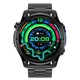 Чоловічий смарт-годинник UWatch чорний сталевий з GPS і компасом сенсорний IPS екран водостійкість 3 атм Bluetooth два ремінці (400836) - зображення 2