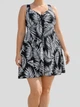 Танкини женские( платье и плавки) Fuba 26008083 черный 64 (7XL) бедра 142-145 см грудь 5E-6F-7G - изображение 1