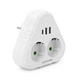 Розетка-трійник із заземленням F203-White, 2 розетки+2USB+1Type-C, 2500W, 10A, 110-250V~Max, Blister - зображення 1