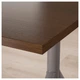 Компьютерный стол IKEA IDÅSEN 160x80 см с регулируемой высотой коричневый темно-серый 992.810.39 - изображение 3