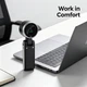 Ручной аккумуляторный мини вентилятор USB Type-C черный складной туристический с дисплеем, с 5 режимами скорости, с 180 градусов наклона для отдыха и туризма - изображение 6