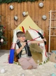 Палатка детская игровая для детей складной домик для мальчика девочки для игр в доме на улице игровой вигвам в комплекте сумка Индейцы DobraMAMA Бежевый 66922 - изображение 11