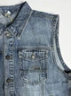 Жилетка джинсовая мужская LONGLI JEANS 4055-1 M голубая - изображение 2