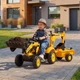 Трактор на педалях Falk Komatsu з причепом та екскаватором Жовтий 2076N (3016202076146) - зображення 8
