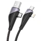 Кабель Hoco U95 Freeway 4in1 USB/Type-C to Type-C/Lightning 60W (1.2m) Чорний - зображення 4