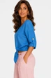 Кофта женская однотонная синего цвета Fashion размер 48 (217641) - изображение 2