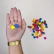 Намистина серце 17мм набір 10шт отвір 2мм для прикрас/макраме/поясів/браслетів різнокольорове (О-006) - зображення 2