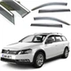 Дефлектори вікон вітровики Benke для Volkswagen Passat B6 / B7 Variant 2005- Хром Молдинг З Нержавіючої Сталі 3D - зображення 1