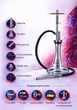 Кальян Trumpet Hookah T-Combi 60 см Трампет Т-Комби Калик из нержавеющей стали, хука на одну трубку с диффузором серебристый - изображение 2