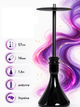 Кальян Tiaga Hookah Classic Black дизайнерский Тяга Хука 57 см нержавейка с напылением с 14 мм диаметром на уплотнителе с диффузором чёрный - изображение 2