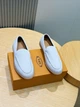 Мужские замшевые лоферы TOD'S светло-голубого цвета размер 41 - изображение 2